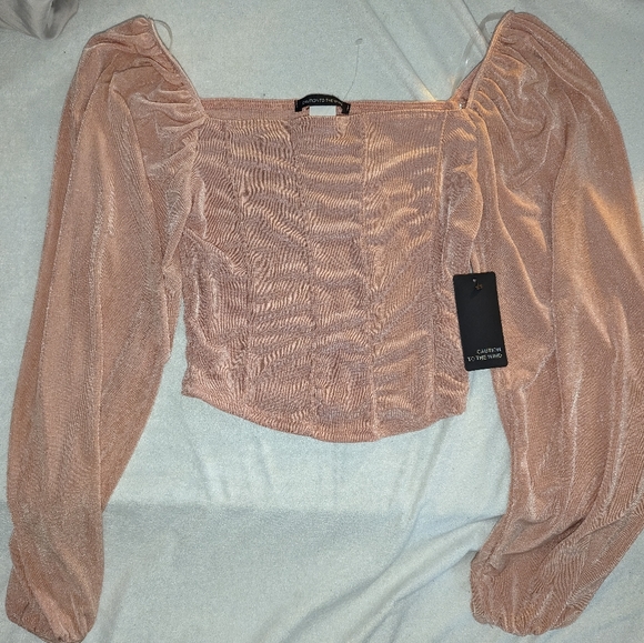 Caution To The Wind Tops - NWT , Small, Sleeved Crop Top